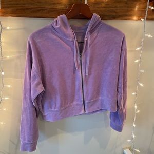 purple zip up